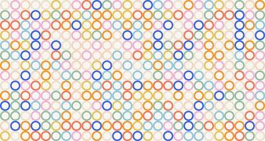 Fun abstract background with colorful geometric shapes, circles. Playful simple design in trendy bright colors vector