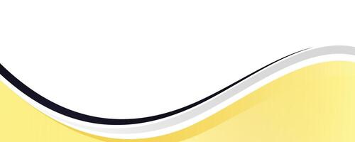 Yellow wavy modern abstract background vector