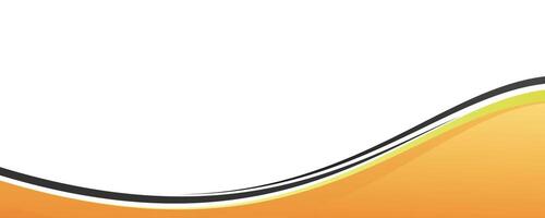 Abstract orange wave background with white space vector