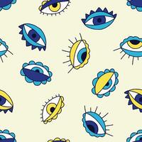 Eye Seamless Pattern Background for Surface Print Fabric Fashion Wrapping vector