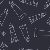 Outline Lighthouse Seamless Pattern Background for Surface Print Fabric Fashion Wrapping vector