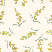 Mimosa Seamless Pattern Background for Surface Print Fabric Fashion Wrapping vector