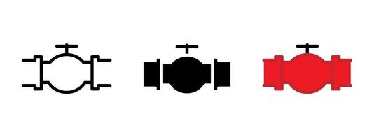 Valve icon. Industrial pipeline valve with handwheel for fluid control illustration. Plumbing and engineering system element. Used in gas, water, or steam infrastructure. vector