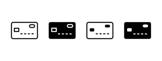 Card icon. Simplified credit or debit card with chip and number line illustration. Used for payment, banking and financial services symbol. Electronic transaction sign. Money tool pictogram. vector