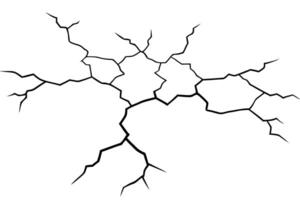Dramatic Black Crack Texture Abstract Illustration of a Desolate, Cracked Surface, Ideal for Backgrounds and Design Elements vector