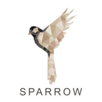 Geometric Low Poly Sparrow Minimalist illustratiom png