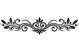 Elegant Black and White Floral Swirl Design A Classic Ornate Decorative Element for Wedding Invitations, Scrapbooking, and Elegant Projects vector