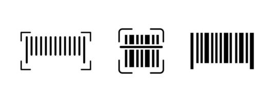 Barcode icon. Vertical black lines representing product barcode illustration. Used in inventory systems, checkout scanning, and product labeling. Commerce and retail tracking tool. vector