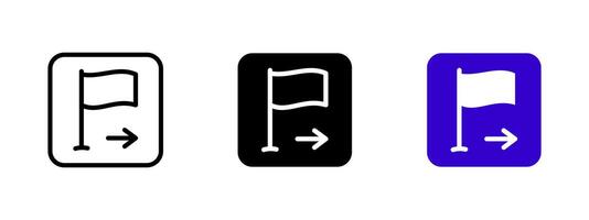 Finish flag icon. Checkered flag marking the end point of a race illustration. Symbol of goal achievement and competition completion sign. vector