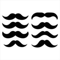 Mustaches on a white background vector