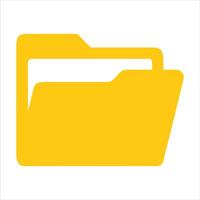 File Folder Icon Digital Document and Organization Symbol on White Background vector