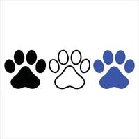 Dog Print Design Icon Symbol of Canine Tracks and Pet Paw Marks vector