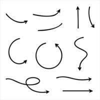 A set of arrows and arrows in different shapes vector
