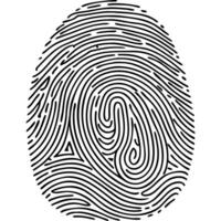 Fingerprint illustration biometric identity security pattern design vector