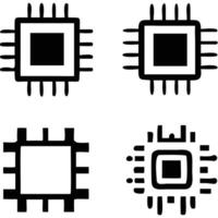 Four different types of electronic components vector