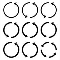 A set of arrows that are moving in different directions vector