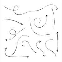 Collection of Arrows in Different Shapes Directional Symbols on White Background vector