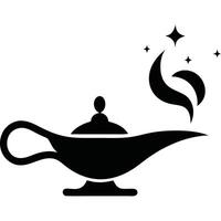 Magic lamp illustration genie lamp mystical and fantasy symbol vector