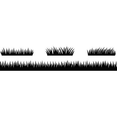 A set of grass silhouettes on a white background