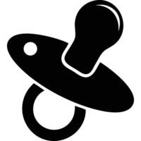 A black and white image of a pacifier vector