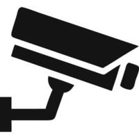 A black and white image of a security camera vector