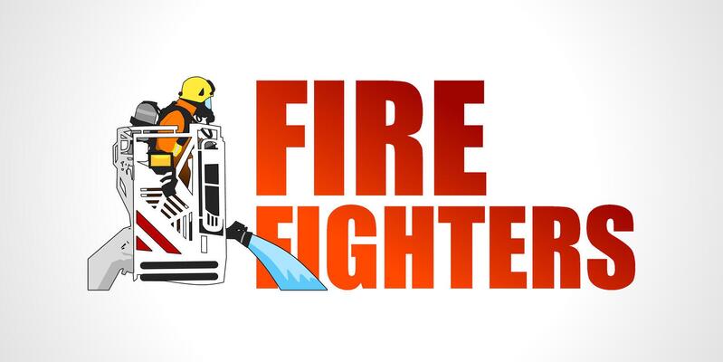 International Firefighter Day, a firefighter silhouette and vibrant red background.