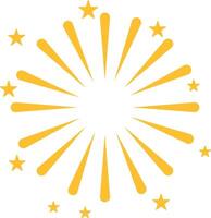 Star Sparked Yellow Firework Display vector