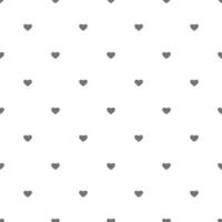 Seamless monochrome pattern with gray hearts on a white background vector