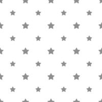 Seamless monochrome pattern with stars on white background vector