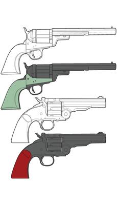 colt revolver - colt revolver illustration