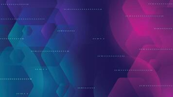 Gradient abstract background featuring overlapping hexagon shapes in purple blue and pink tones ideal for tech design and creative digital layouts vector