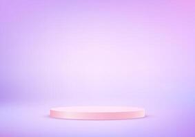 Abstract wallpaper design with copy space to display your products. Pastel Purple background 3d with pink podium Space for selling products on the website. illustration. vector