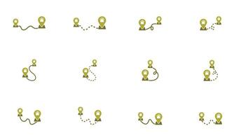 Simple and Clean Map Icons Collection for Apps vector