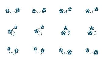 Minimalist Map Pin Icons for Navigation and GPS Apps vector