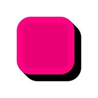Modern rounded rectangle. Flat design element asset. vector