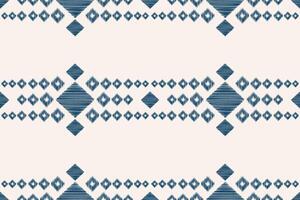 Fabric motif pattern geometric design ikat brown cream background color art. vector