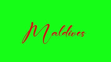 Maldives Script Text on Green Background video