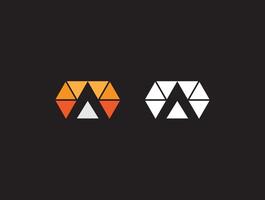 A modern geometric logo featuring a stylized diamond shape formed by orange and white triangles, with the letter A subtly integrated into its negative space, conveying precision, quality vector