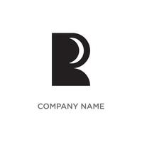 A bold black logo featuring a stylized letter R incorporating a crescent moon shape within its form, suggesting themes of night, mystery, or a unique brand identity. vector