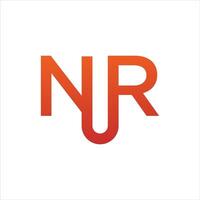 A bold orange logo featuring the intertwined letters N and R with a subtle gradient effect, creating a unified and modern emblem. vector