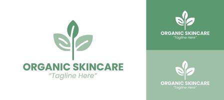 Modern and Minimalist Organic Skincare Branding Logo for Your Business vector