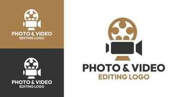 Clean and Creative Photo Editing Logo Design for Professional Use vector