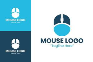 Digital Mouse Logo with Innovative Lines and Tech Feel vector