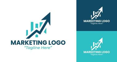 Modern Logo Design for Marketing and Data Analytics vector
