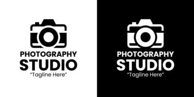 Photography Studio Logo Design with Camera and Elegant Font for Business Branding vector