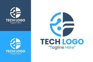 Modern Tech Logos for Innovative Solutions and Professional Branding vector