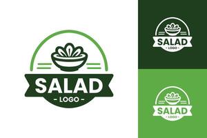 Fresh Green Salad Logo Design with a Minimalist Style for Branding vector