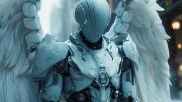 An image of a robot with wings photo