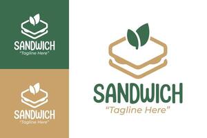 Fresh and Creative Sandwich Logo for Restaurant Branding vector