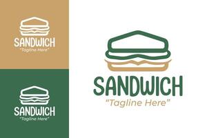 Minimalist Sandwich Logo for Branding and Identity vector